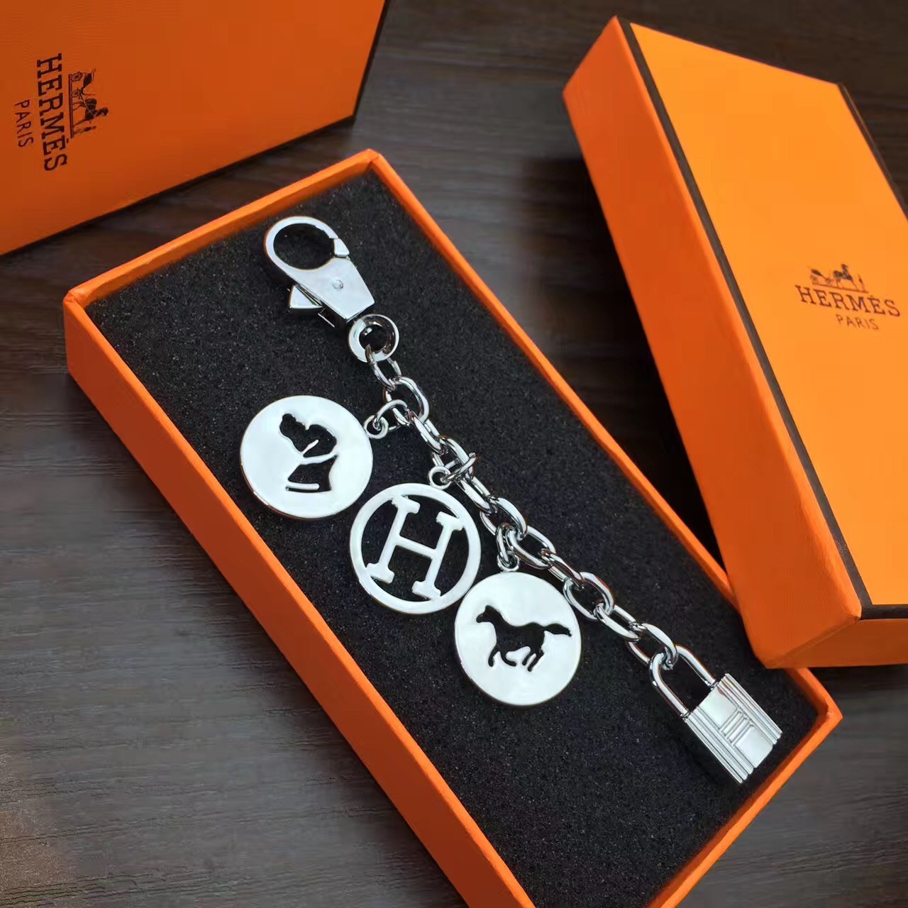 hermes bag chain charm