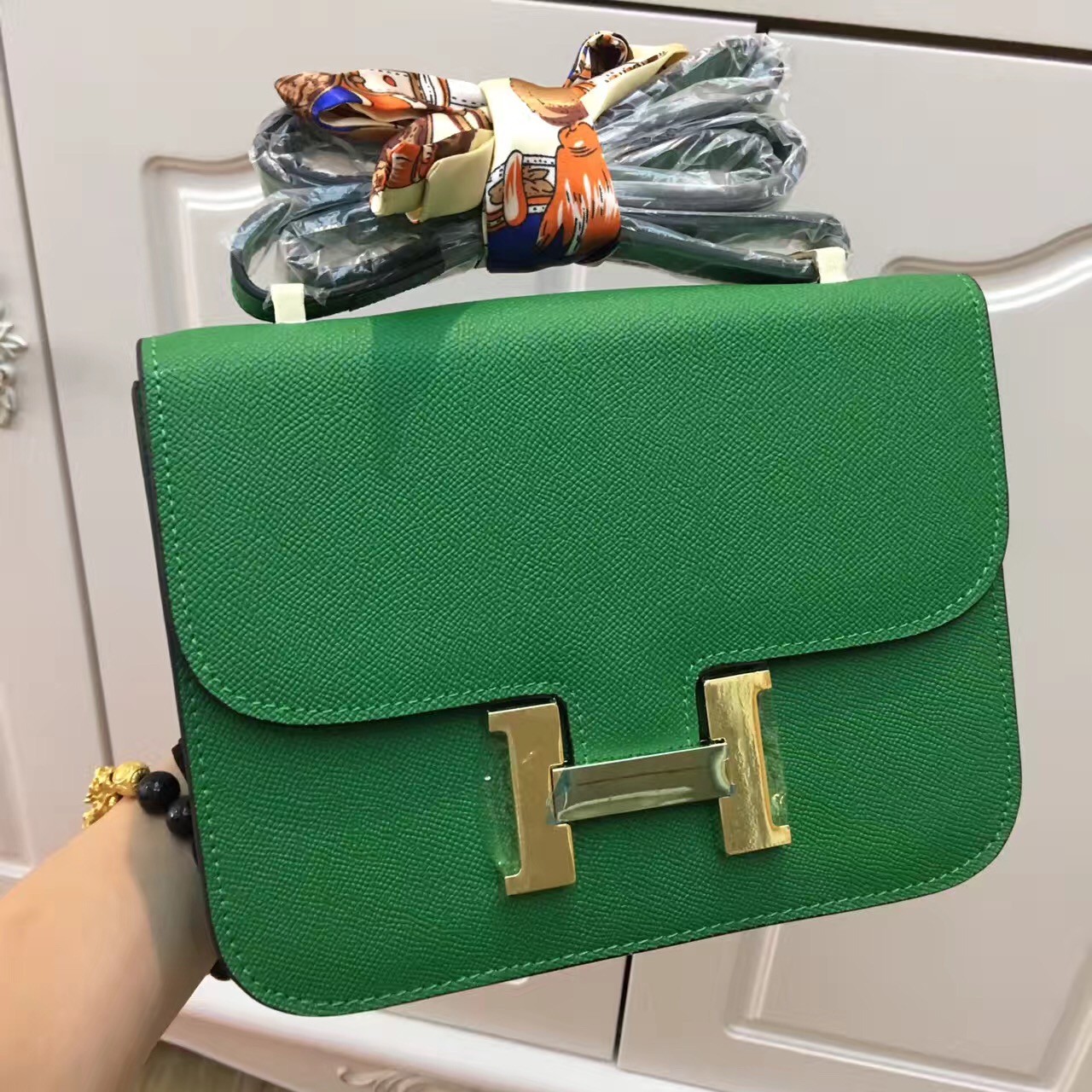 Hermes constance hotsell green