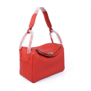 Hermes Lindy 26cm Red Silver