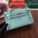 Hermes Mini Kelly 22cm Epsom Leather Blue Silver With Chain Strap