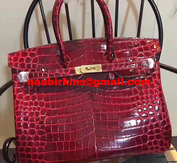 birkin bag red crocodile